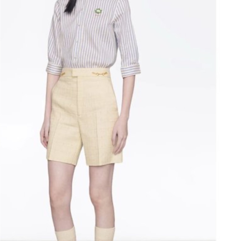 Women Gucci Horsebit Textured Shorts